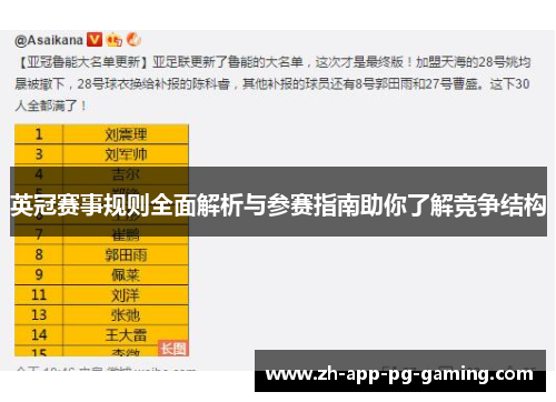 英冠赛事规则全面解析与参赛指南助你了解竞争结构 英冠赛事规则全面解析与参赛指南助你了解竞争结构
